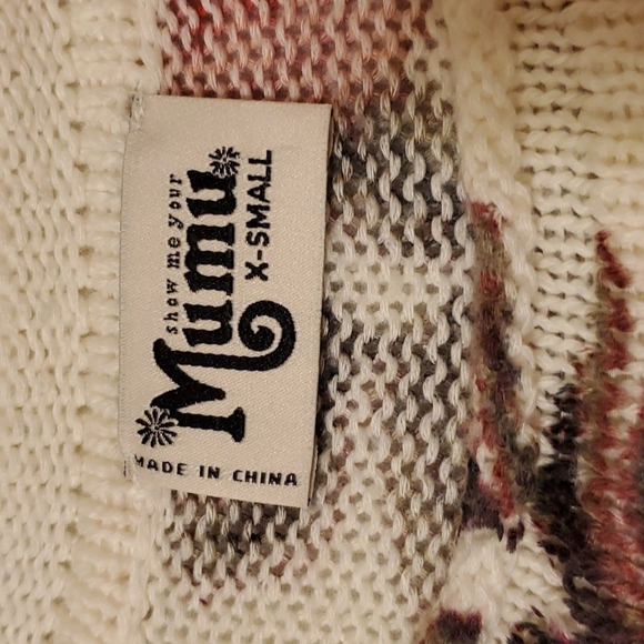 Show Me Your Mumu Floral oversized sweater size XS - Picture 9 of 11